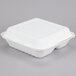 EcoChoice 9" x 9" x 3" Compostable Sugarcane / Bagasse 3 Compartment Takeout Container - 200/Case Main Thumbnail 3