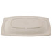 A white rectangular matte sandstone oval platter.