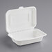 EcoChoice Compostable Sugarcane / Bagasse 4" x 6 1/2" x 2" Take-Out Container - 125/Pack Main Thumbnail 4