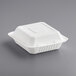 EcoChoice 8" x 8" x 3" Compostable Sugarcane / Bagasse 1 Compartment Take-Out Box - 50/Pack Main Thumbnail 3