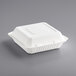 EcoChoice 9" x 9" x 3" Compostable Sugarcane / Bagasse 1 Compartment Take-Out Box - 50/Pack Main Thumbnail 3