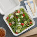 EcoChoice 9" x 9" x 3" Compostable Sugarcane / Bagasse 1 Compartment Take-Out Box - 50/Pack Main Thumbnail 1