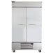 Beverage-Air HBR44HC-1 Horizon Series 47" Two Section Solid Door Reach in Refrigerator with LED Lighting Main Thumbnail 1