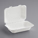EcoChoice 9" x 6" x 3" Compostable Sugarcane / Bagasse 1 Compartment Take-Out Container - 50/Pack Main Thumbnail 4