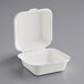 EcoChoice Compostable Sugarcane / Bagasse 6" x 6" x 3" Take-Out Container - 125/Pack Main Thumbnail 4