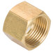 A brass threaded nut for a Cooking Performance Group countertop griddle.
