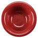A close-up of a textured red GET bowl.