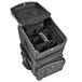 A black and grey Rubbermaid Executive Quick Cart with pockets.