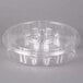 Polar Pak 5H138-4+1P-C 13" Clear PET Round 5 Compartment Catering Tray with Lid   - 5/Pack Main Thumbnail 2
