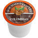 A white box of Caffe de Aroma Colombian Supreme Coffee Single Serve cups with an orange and brown label.
