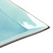 CAC 666-5-BLU Japanese Style 5" Square Stoneware Plate - Black Non-Glare Glaze / Lake Water Blue - 36/Case Main Thumbnail 6