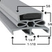 Traulsen SER-09500-00 Equivalent Magnetic Door Gasket - 23 1/2" x 29 1/2" Main Thumbnail 2