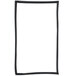 A black rectangular vinyl magnetic door gasket with a white background.