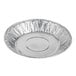 A round silver bowl with a circular edge.