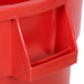 Continental Huskee 32 Gallon Red Round Trash Can, Lid, and Dolly Kit Main Thumbnail 5