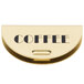 Cambro 14514 Replacement Brass "Coffee / Decaf" Sign for CSR Camserver Insulated Beverage Dispensers Main Thumbnail 1