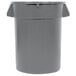 Continental Huskee 32 Gallon Gray/Black Round Trash Can, Lid, and Dolly Kit Main Thumbnail 4