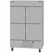 Beverage-Air HBR49-1-HS 52" Bottom Mount Horizon Series Two Section Half Door Reach In Refrigerator with LED Lighting Main Thumbnail 1