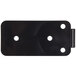 A black rectangular bracket with two holes.