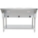 An Advance Tabco stainless steel electric steam table with undershelf.