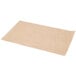 A brown piece of Bagcraft Packaging parchment paper on a white background.