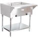 A stainless steel Advance Tabco hot food table with two sealed wells.