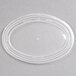 A clear plastic Newspring oval lid with a round edge.