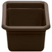 A dark brown rectangular polyethylene bus tub.