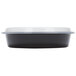 Pactiv Newspring NC-948-B 48 oz. Black 9" x 1 3/4" VERSAtainer Round Microwavable Container with Lid - 150/Case Main Thumbnail 4