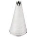 An Ateco 861 silver cone shaped nozzle with a star tip.