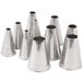 A group of Ateco stainless steel cone tips.