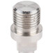 An Avantco stainless steel metal piece with a threaded end.