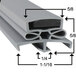 Traulsen SER-61097-00 Equivalent Magnetic Door Gasket - 23 1/2" x 59 1/2" Main Thumbnail 2