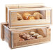 Two Cal-Mil vintage pastry drawers filled with food.