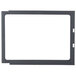 A rectangular black door gasket for a Solwave microwave with a white background.