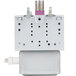 A close-up of a white Solwave Magnetron with a metal tube.