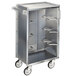 Lakeside 790 Medium-Duty Stainless Steel Enclosed Bussing Cart with Ledge Rod and Vinyl Finish - 27 3/8" x 17 5/8" x 42 7/8" Main Thumbnail 1