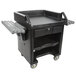 Cambro VCSWR110 Black Versa Cart with Dual Tray Rails and Standard Casters Main Thumbnail 1