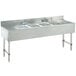 Advance Tabco CRB-64C Four Compartment Stainless Steel Bar Sink with Two 12" Drainboards - 72" x 21" Main Thumbnail 1