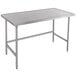 Advance Tabco Spec Line TVLG-306 30" x 72" 14 Gauge Open Base Stainless Steel Commercial Work Table Main Thumbnail 1