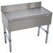 A stainless steel free-standing drainboard by Advance Tabco.
