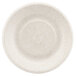 A white Green Wave Ovation Sugarcane plate with a circular pattern.