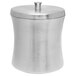 An Eastern Tabletop stainless steel insulated wine/ice bucket with a lid.