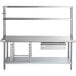 Regency Stainless Steel Double Deck Overshelf - 12" x 72" x 32" Main Thumbnail 5