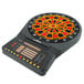An Arachnid CricketPro talking electronic dart board with a red and yellow center display.