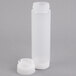 A Tablecraft plastic squeeze bottle with white rectangular lid with a round top.