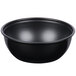 A Solo black wide sauce/portion cup on a white background.