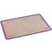 A Mercer Culinary purple silicone baking mat with a purple border.