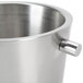 An American Metalcraft stainless steel double wall champagne bucket with a handle.