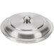 A stainless steel American Metalcraft mini lid with a round handle.